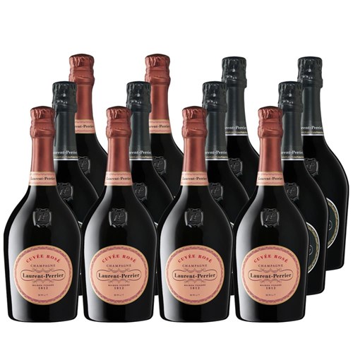 Laurent Perrier Cuvee Rose and Vintage Brut Case of 12 Champagne